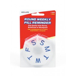 Round Weekly Pill Box Clear