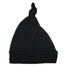 Black Knotted Baby Cap