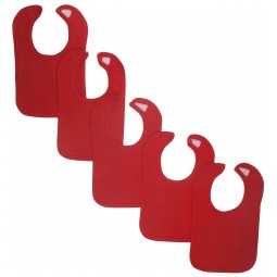 Red Baby Bibs (pack Of 5)